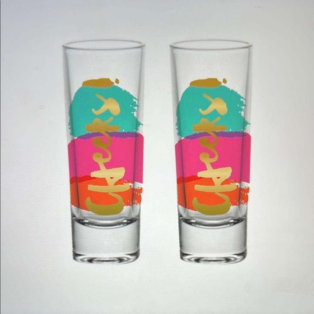 ❣️5|$25❣️Colorful Cheeky Glass Set Cheers 🍻 great gift set. 🆕